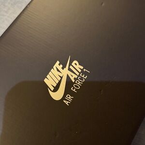 Nike Air Force 1 Black/Black 10.5 lost the original shoe box so it’s in a 10